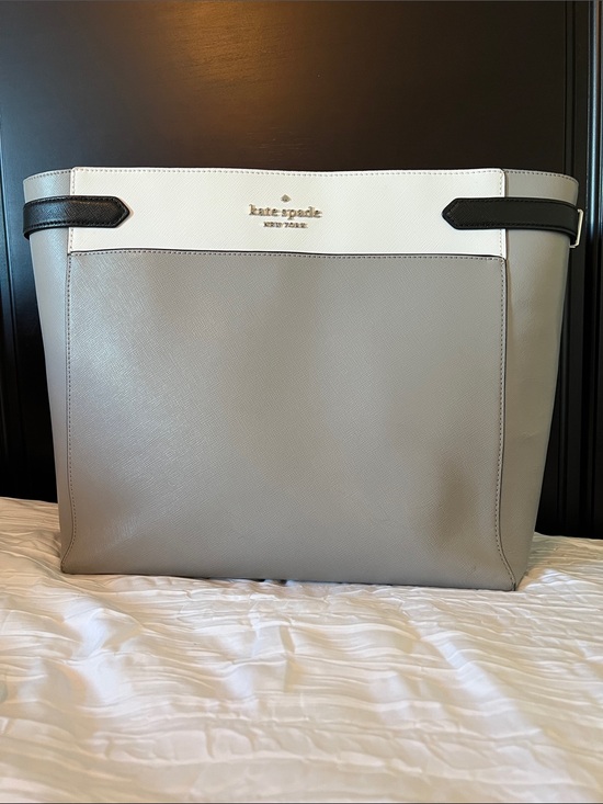 kate spade Handbags - kate spade Two-Tone Gray, White & Black Structured Tote
